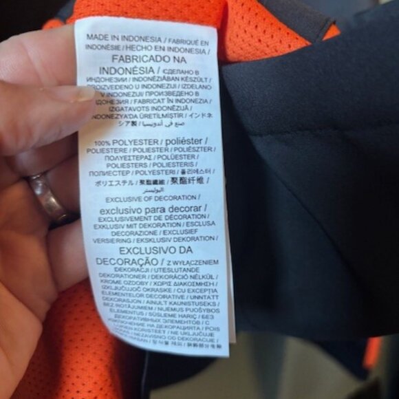 Fanatics L NHL Philadelphia Flyers Windbreaker Jacket Black Orange Authentic Pro - Picture 8 of 10